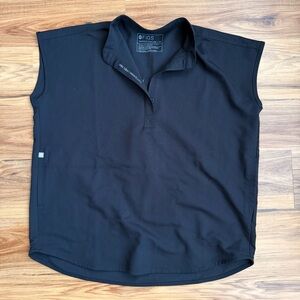 FIGS Women's Black Rafaela Scrub Top